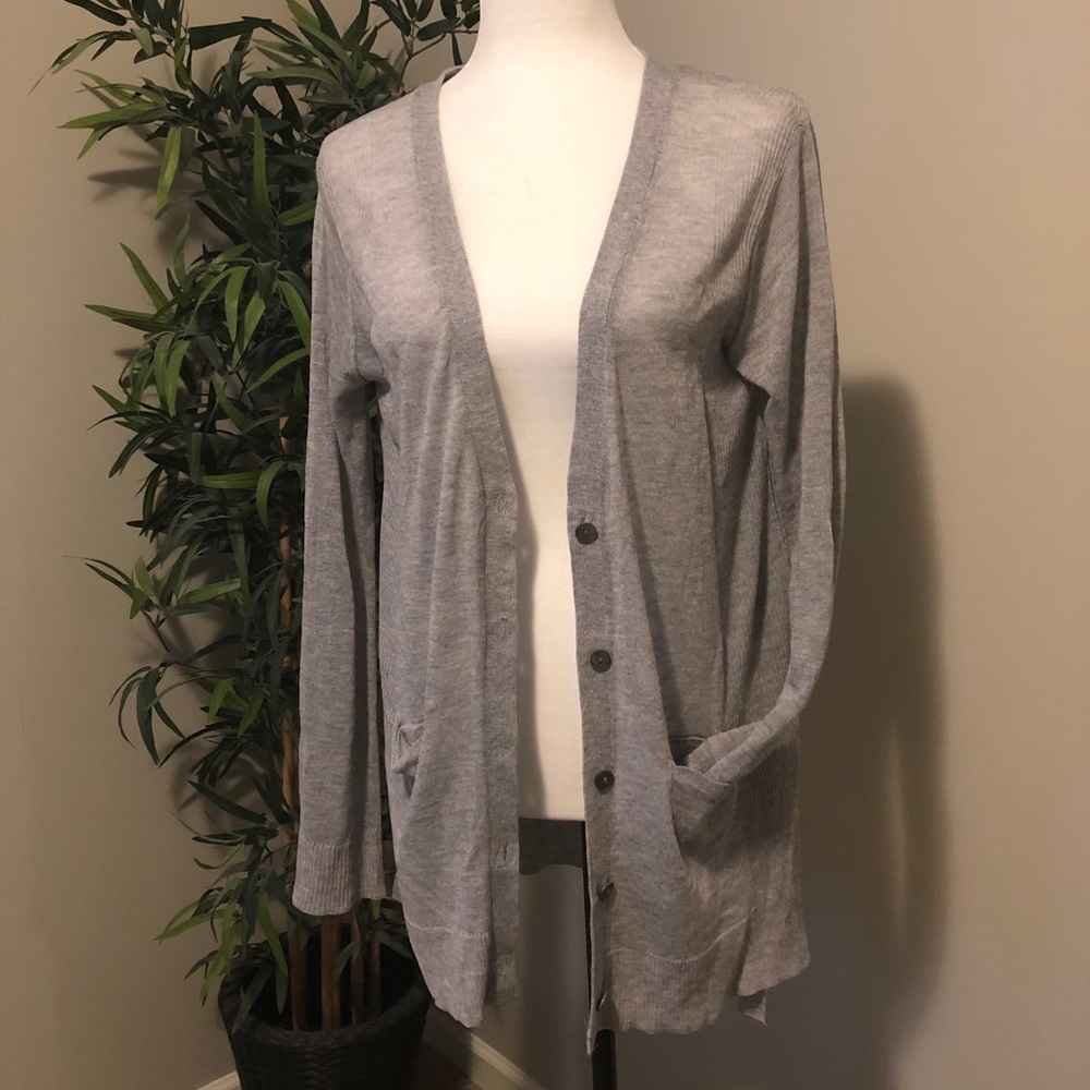 Sheer grey cardigan
